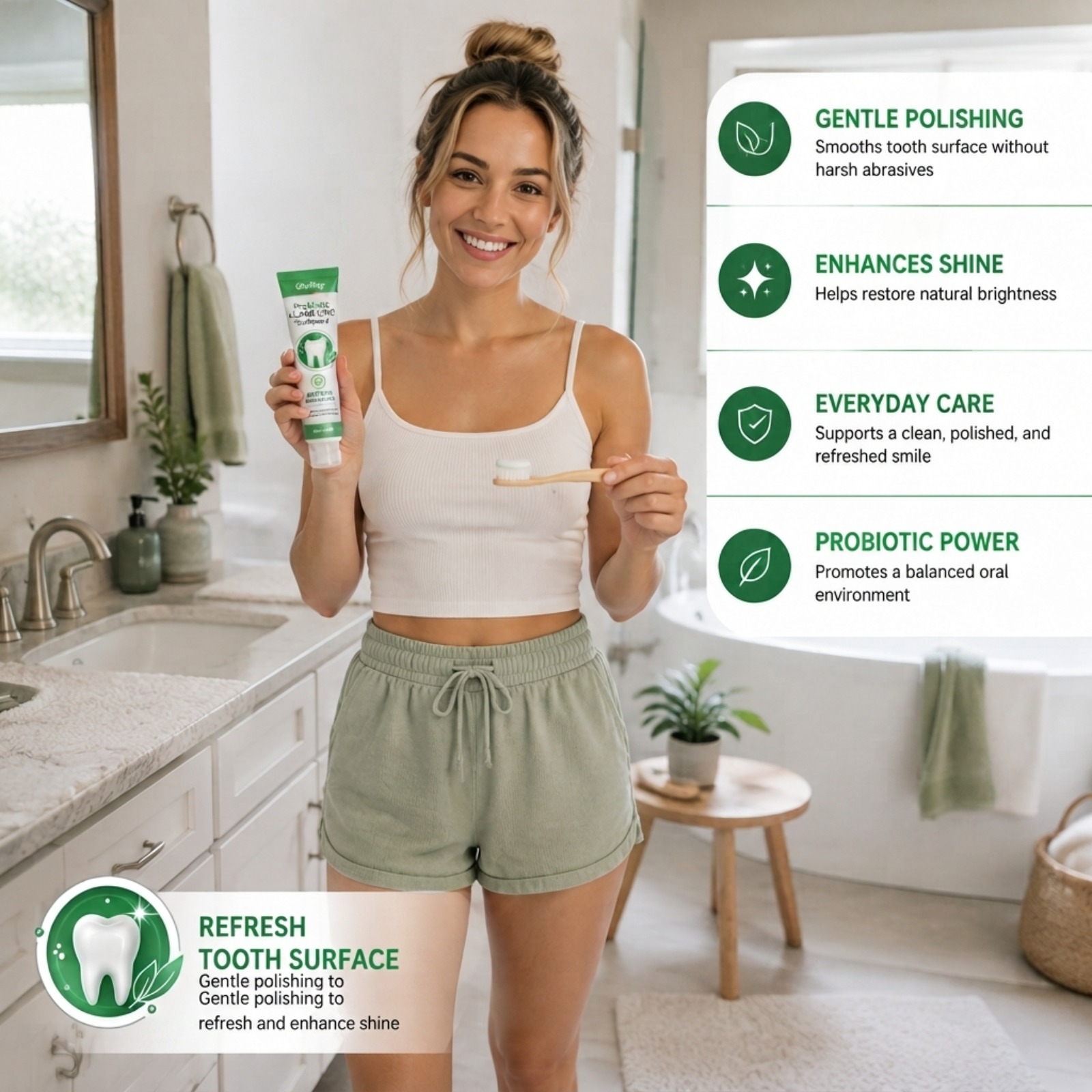 Probiotic & Mint Toothpaste fo - Teeth Whitening Paste review and price