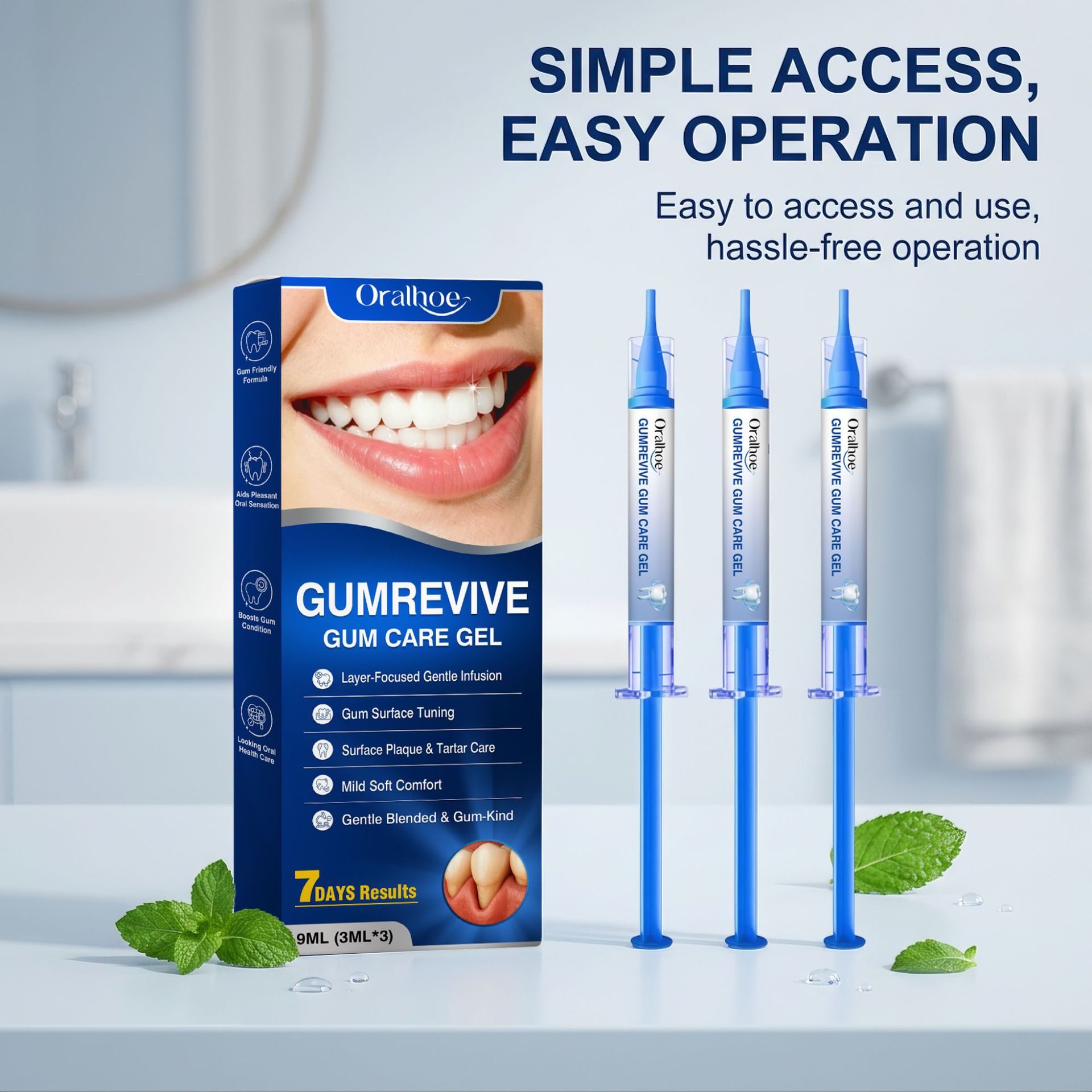 Oral Care Gel 3Pcs Gum Cleanin - Teeth Whitening Gel Peroxide review and price