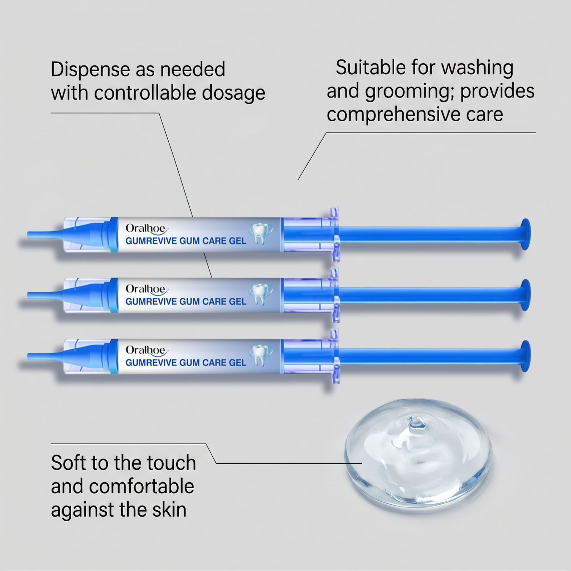 Oral Care Gel 3Pcs Gum Cleanin - Teeth Whitening Gel Peroxide review and price