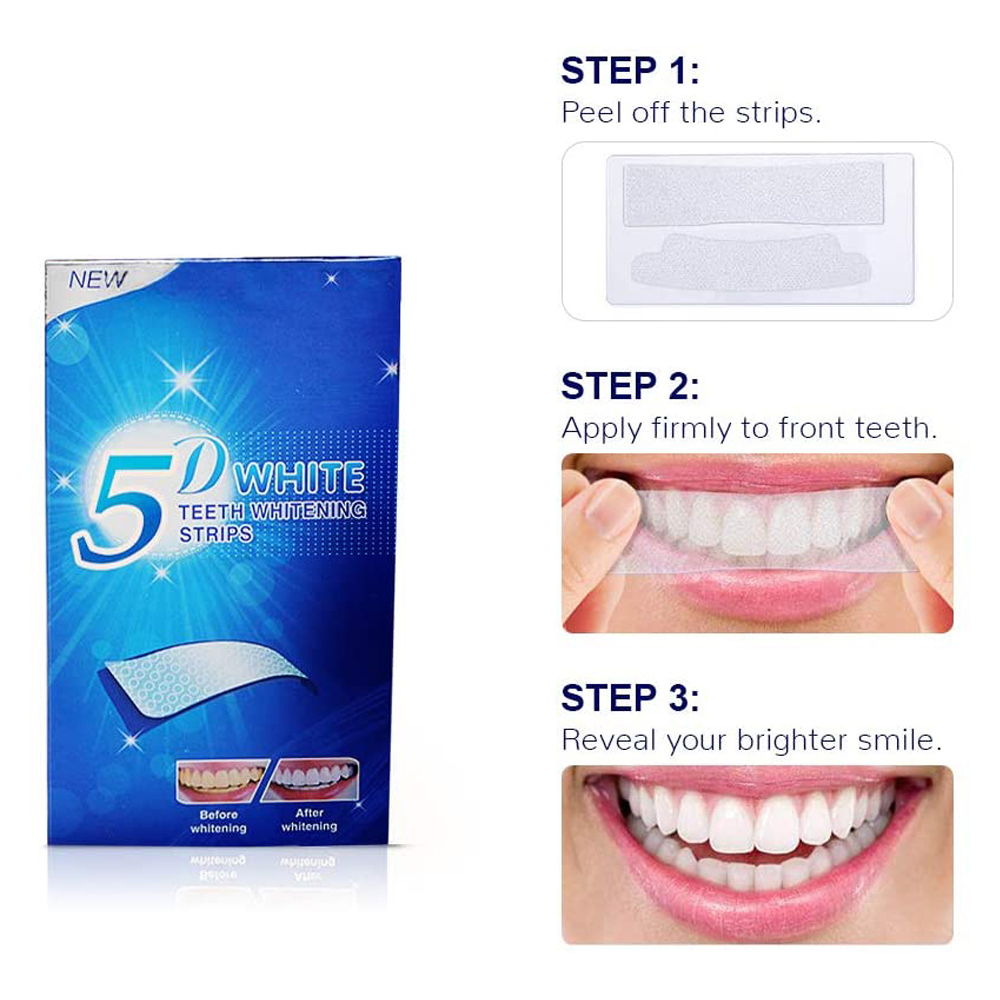 5D White Teeth Whitening Strip - Teeth Whitening Effective review and price